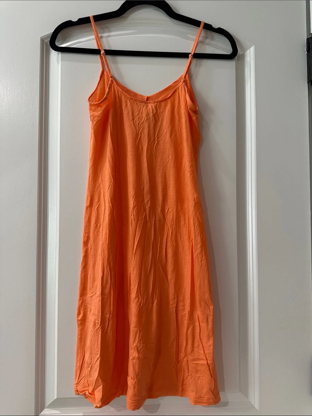 Hanro Orange Slip Midi Dress